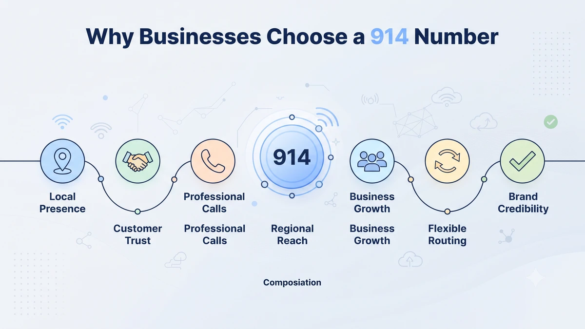Why businesses choose a 914 number — building local credibility in Westchester County for corporate services, real estate, healthcare, and professional firms near New York City
