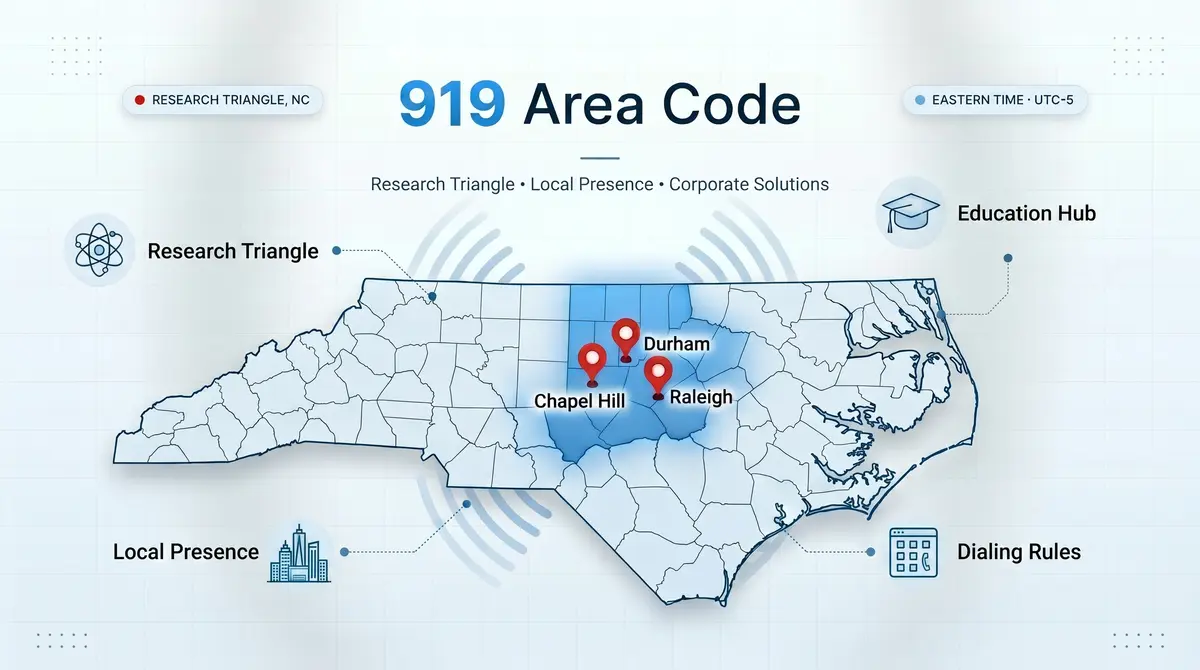 919 Area Code: Raleigh & the Research Triangle — Location, Dialing & How to Get a Number