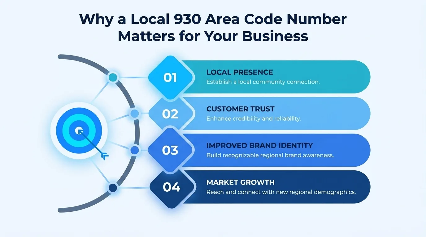 Why a local 930 area code number builds business trust