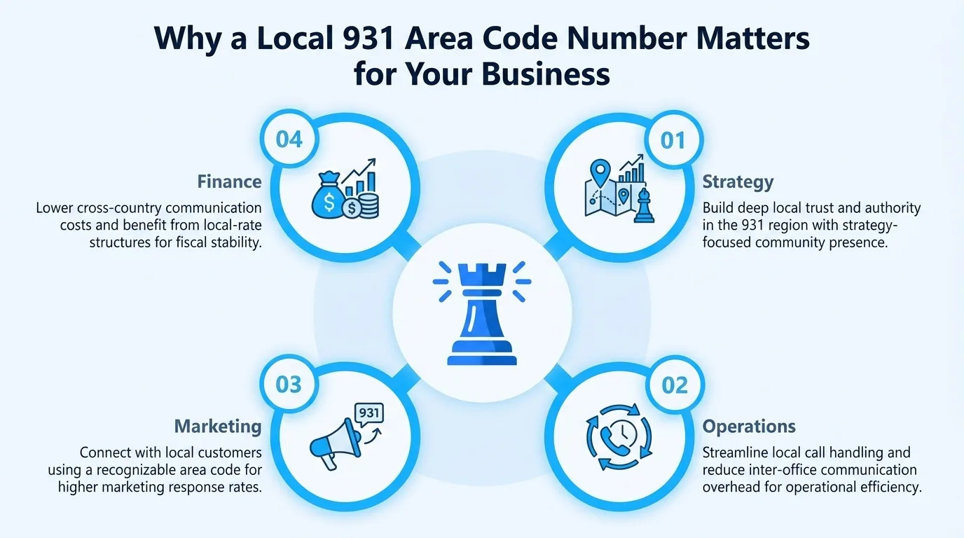 Why a local 931 area code number builds business trust