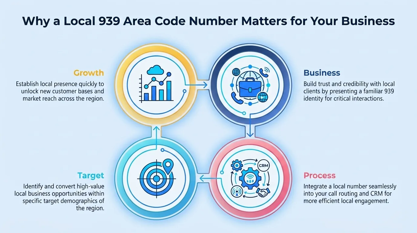 Why a local 939 area code number matters for your business — growth, trust, targeting, and process