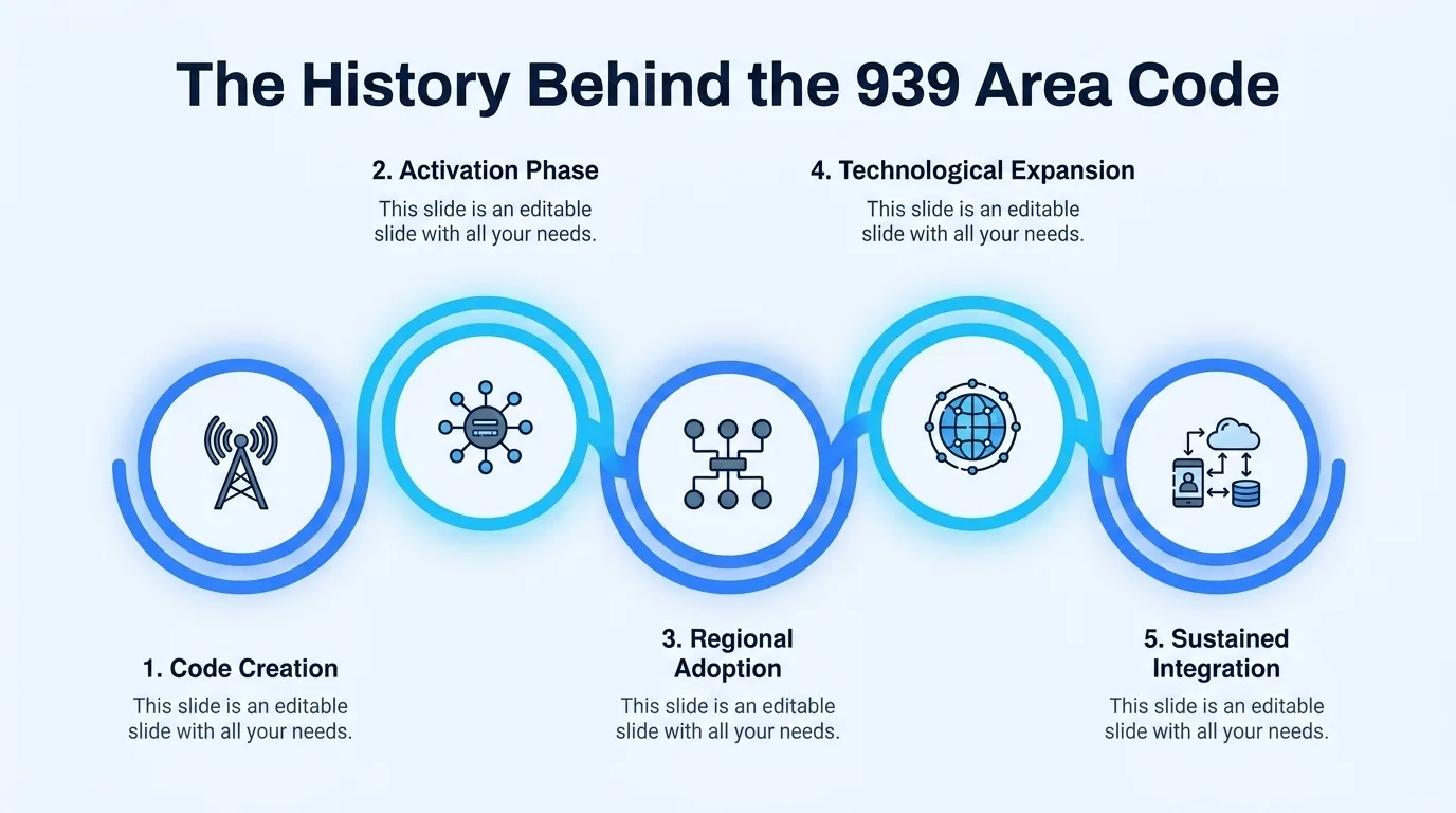 The history behind the 939 area code — code creation, activation, and regional adoption timeline