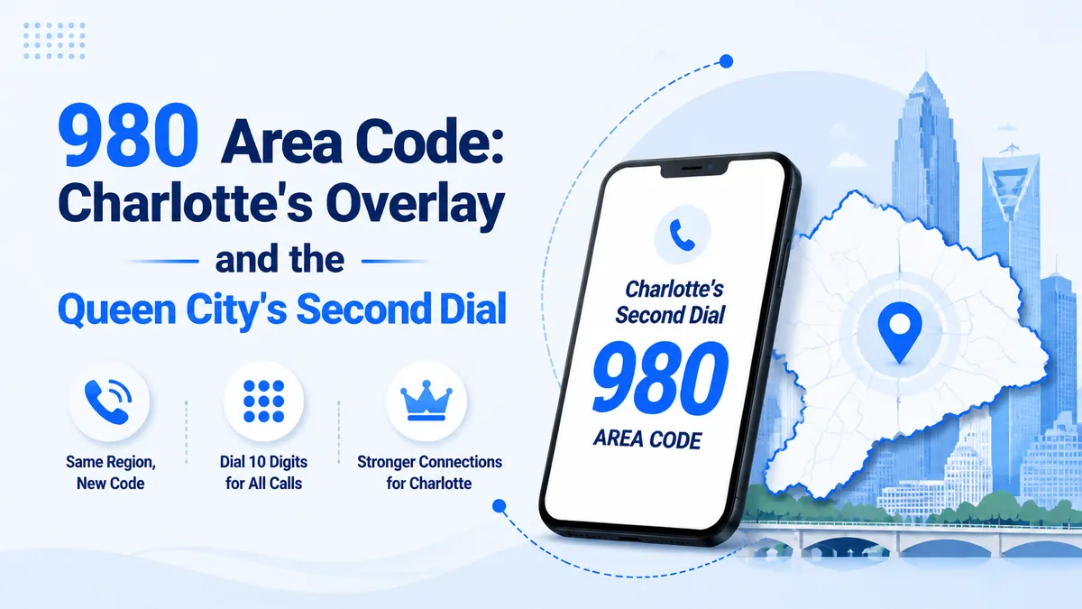 980 area code — Charlotte, North Carolina overlay of 704 phone number guide
