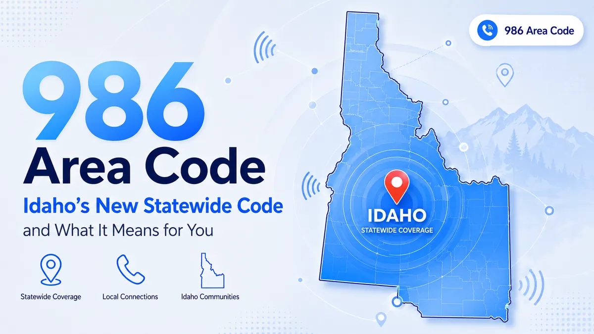 986 area code — Idaho statewide overlay covering Boise, Idaho Falls, and the Panhandle