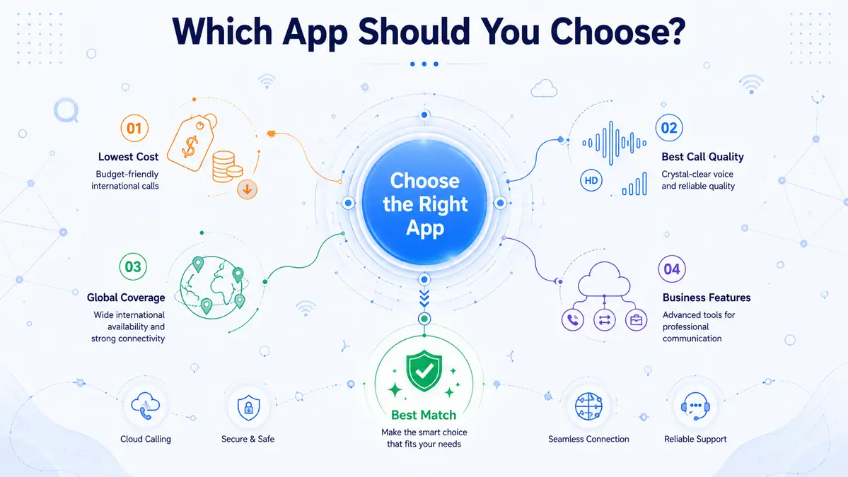 Choosing the right international calling app based on who you call and how you are billed
