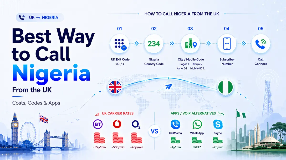 Best Way to Call Nigeria From the UK: Costs, Codes & Apps