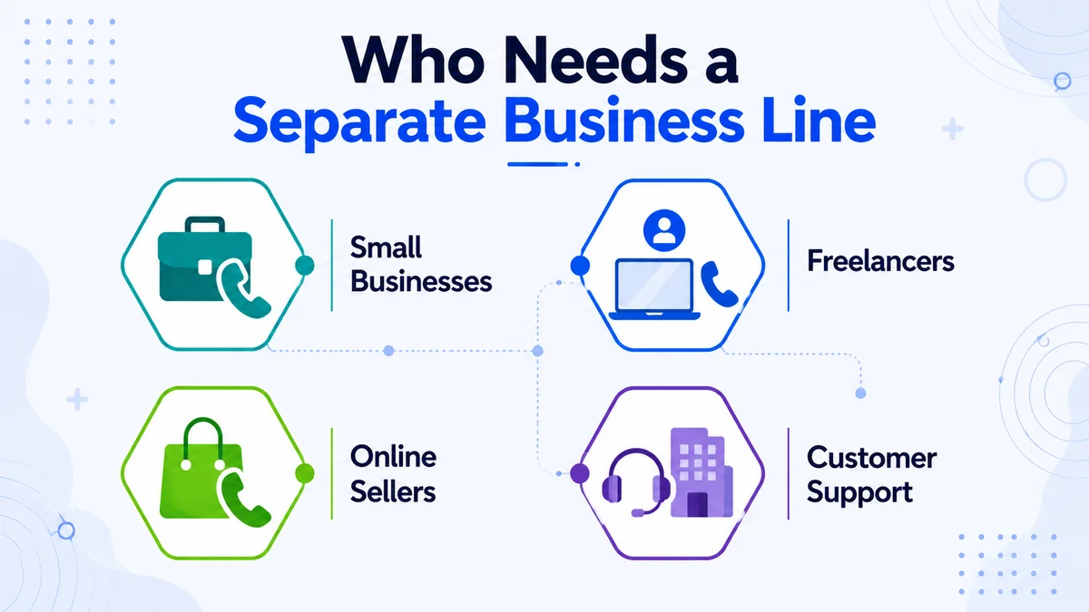Who needs a separate business line — freelancers, sellers, and small businesses