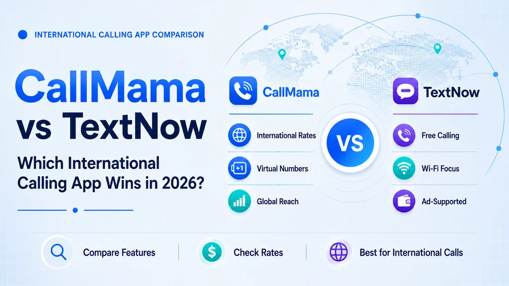 CallMama vs TextNow — comparing international calling apps