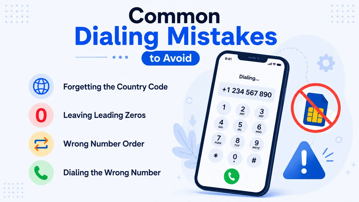 Common international dialing mistakes to avoid — dropped digits, doubled codes, and leading zeros