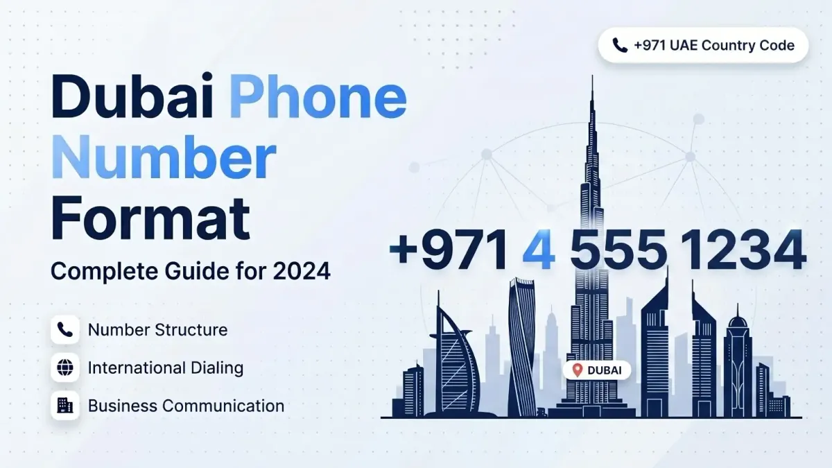 Dubai Phone Number Format: Complete Guide for 2024