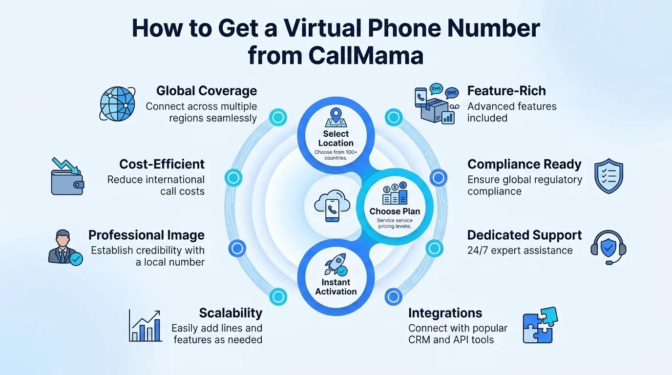 How to get a virtual phone number from CallMama — step-by-step setup process