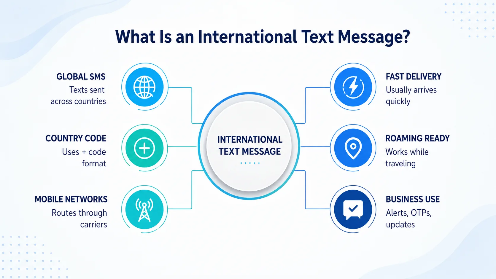 What is an international text message — SMS crossing carrier networks between countries