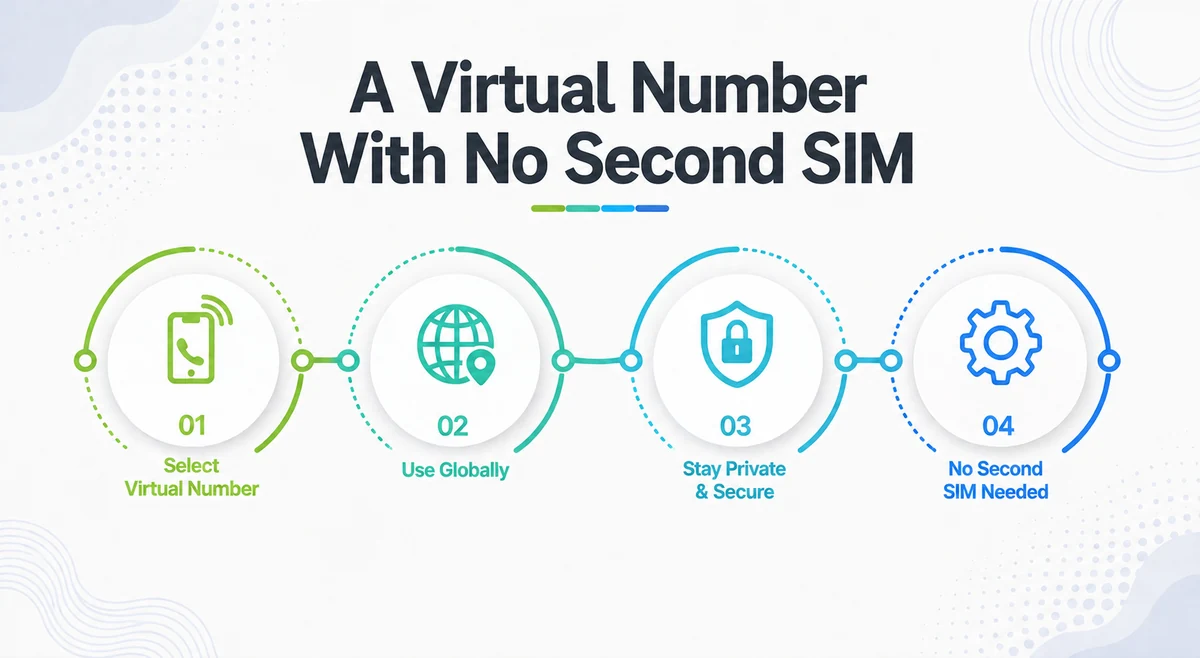 Using a virtual number to register a second WhatsApp account with no second SIM card