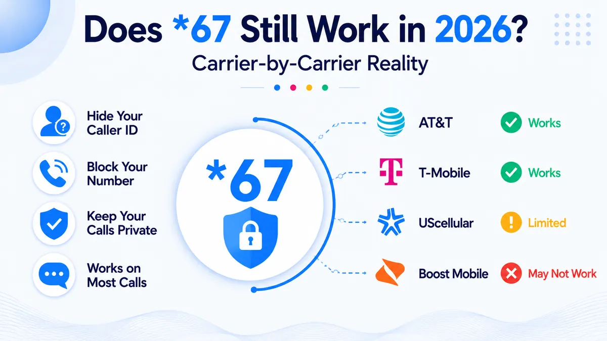 Does *67 still work in 2026 — carrier support across AT&T, Verizon, T-Mobile, landlines, and VoIP