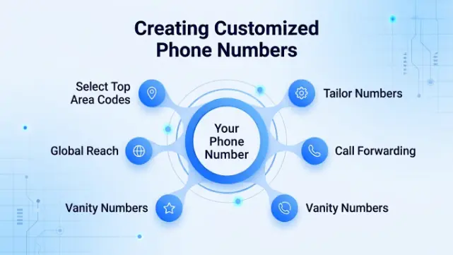CallMama creating customized phone numbers — choose your area code for TextNow and SMS