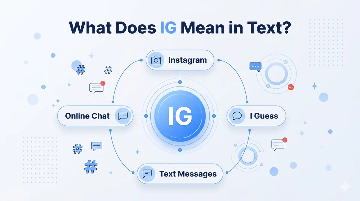 What does IG mean in text — IG meaning as I guess and Instagram in texting