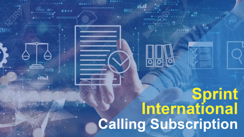 Sprint International Calling Subscription