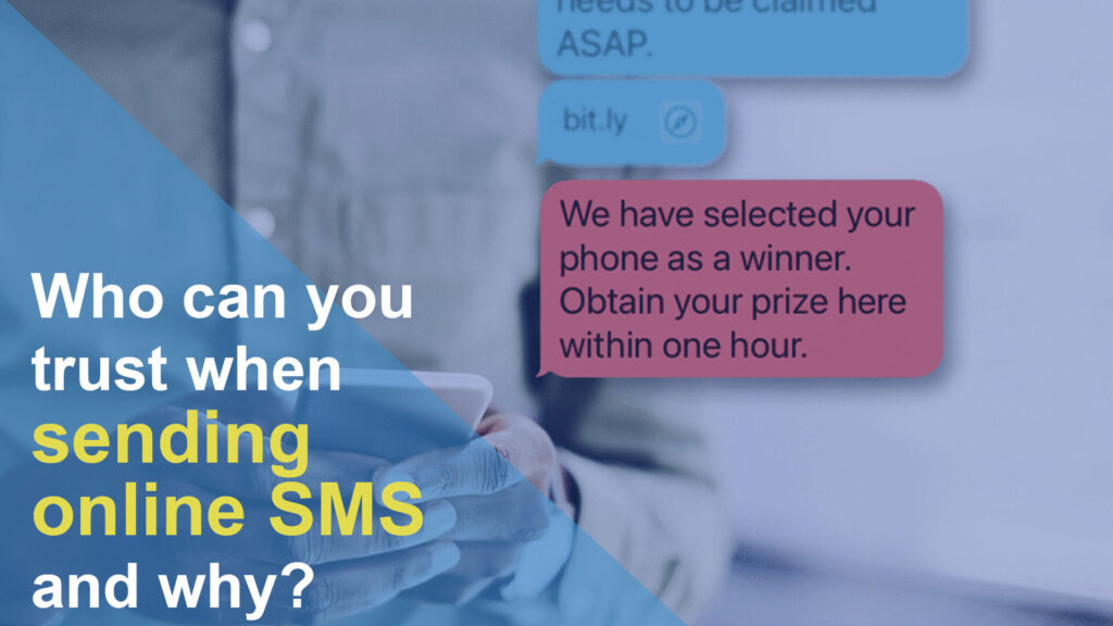 Who can you trust when sending online SMS and why?