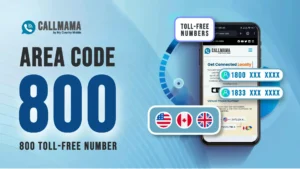 Número gratuito del código de área 800