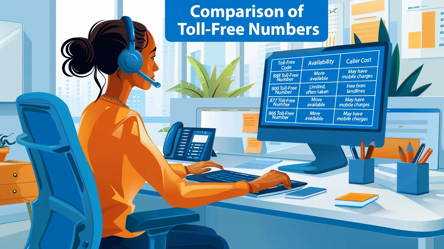 Comparison of Toll-Free Numbers with Different 800 Area Codes