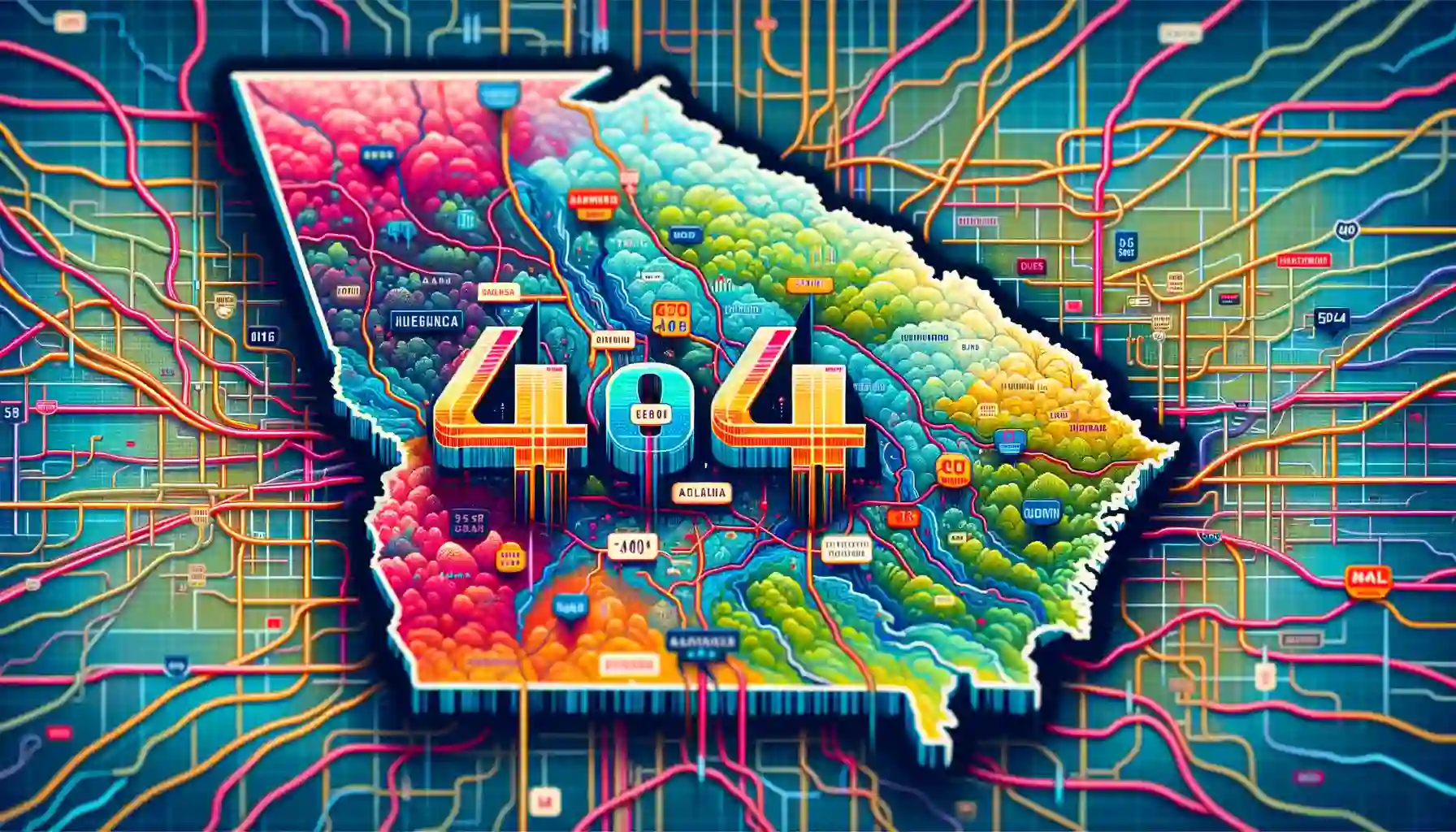 404 area code map