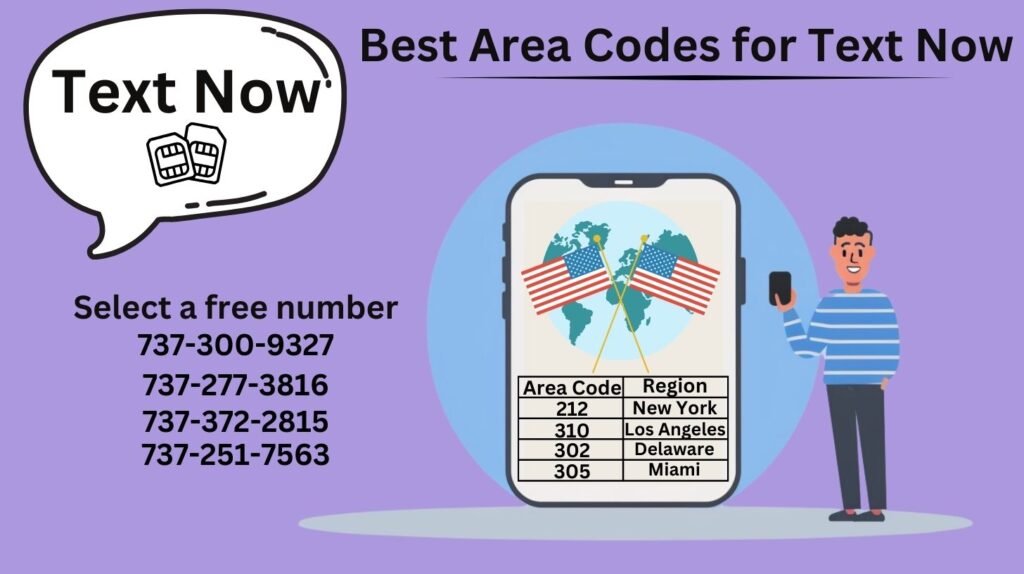 best area codes for text now