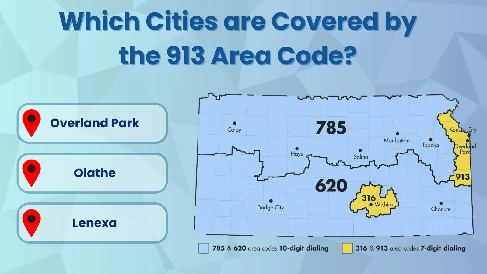 Which Cities are Covered by the 913 Area Code