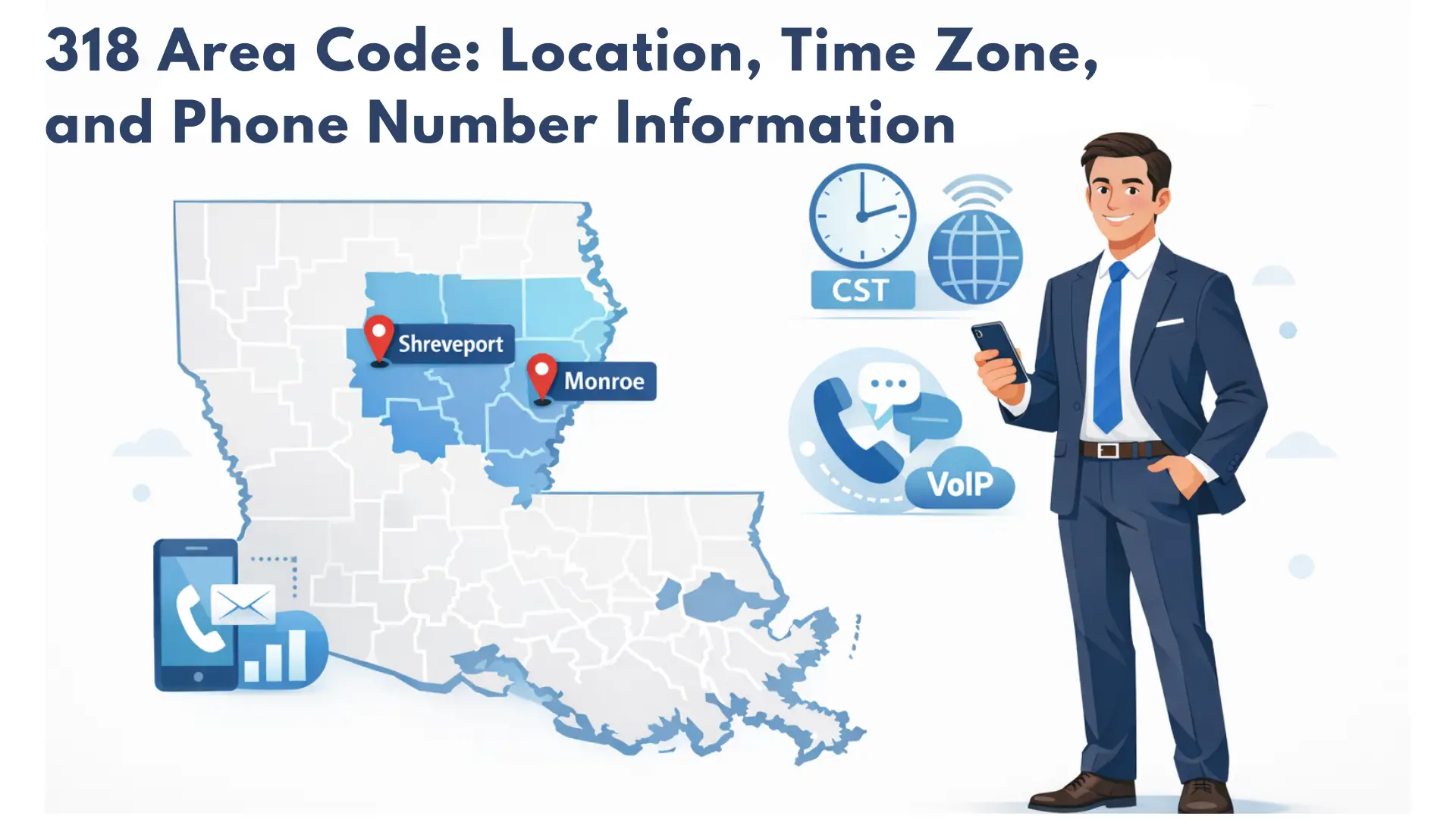 318 Area Code: Location, Time Zone, and Phone Number Information