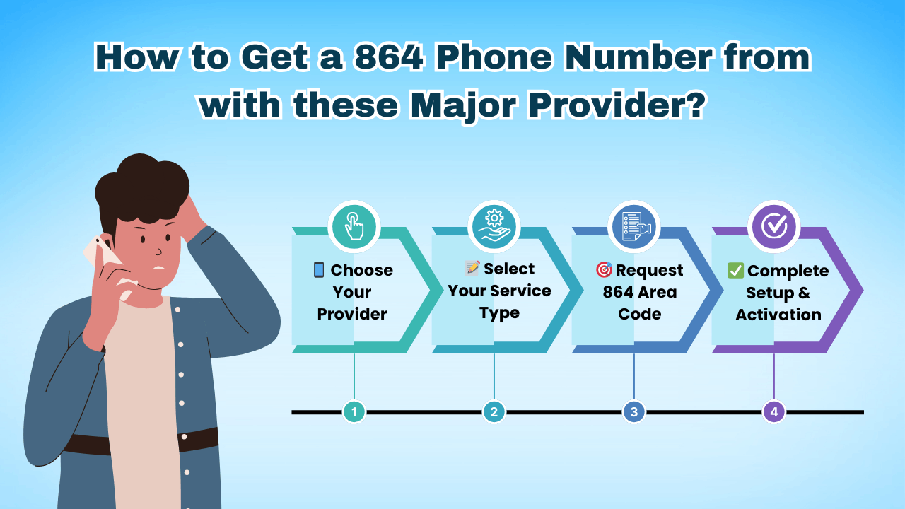 How to Get a 864 Phone Number from with these Major Provider