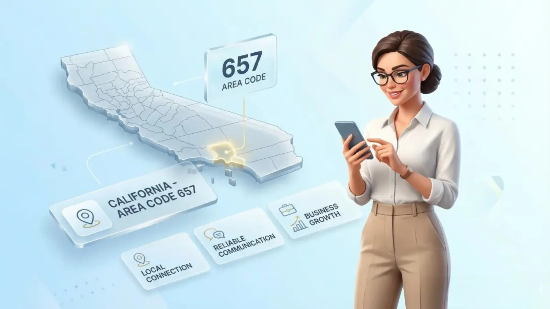 657 Area Code Get a Phone Number in California