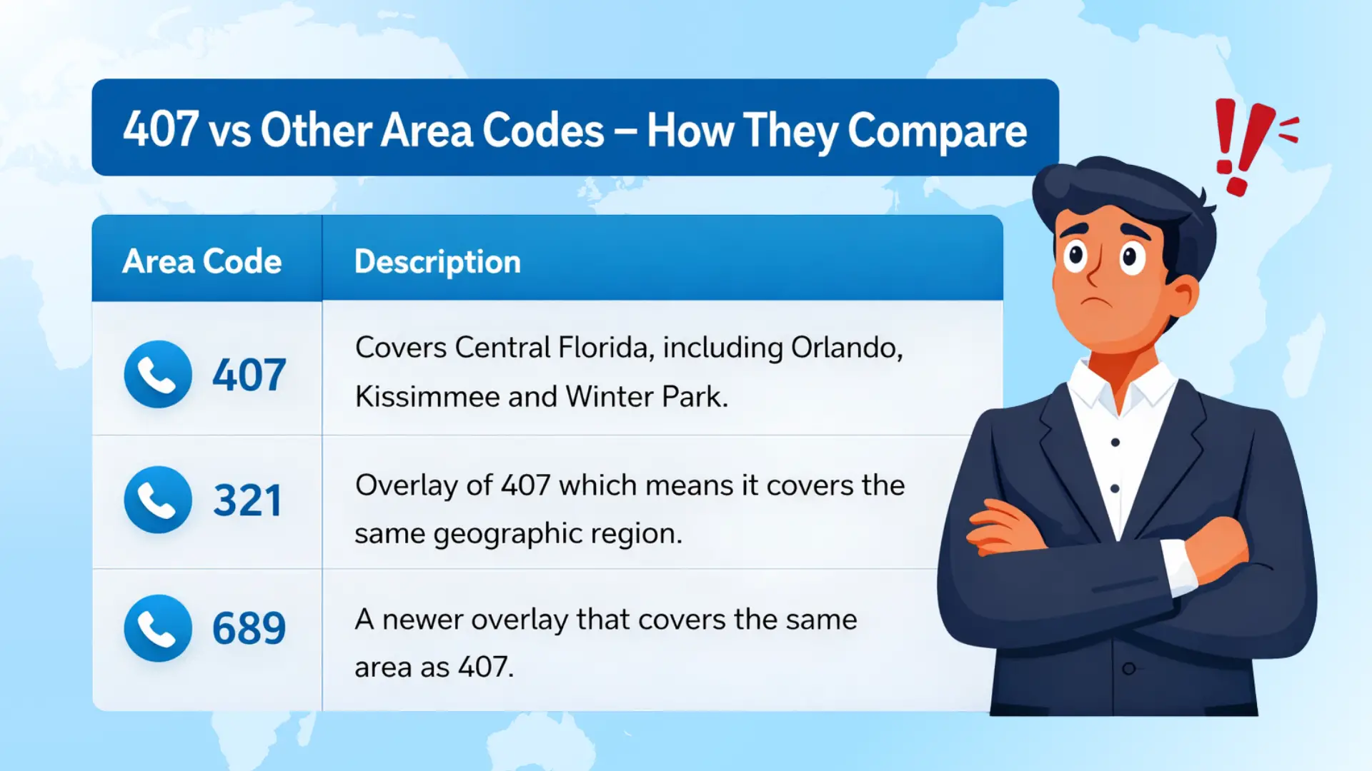 Comparing The 407 Area Code With Other Area Codes